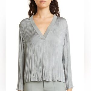 Vince crushed pleat blouse
